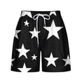thumbnail image 4 of Plebaso Women's Summer Casual Shorts Printed Drawstring Shorts Lightweight Beach Shorts with Pockets, 4 of 5