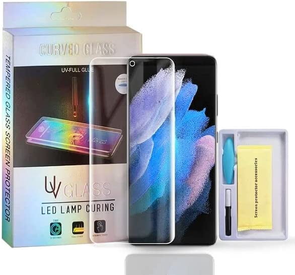 SuperShield 3D Tempered Glass for Samsung Galaxy S23 Ultra 5G Screen Protector for Galaxy S23 Ultra 5G, [UV Gel Application][Easy Installation with Alignment][Anti-Scratch][Case Friendly]