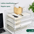 thumbnail image 2 of Office Organization and Storage, Letter Tray Desk Organizer, Stackable Document Organizer, Paper Organizer,4Pcs, 2 of 5