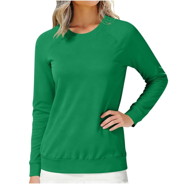 BLVB Women’s Long Sleeve T Shirts Casual Loose Fit Layering Tops Trendy Raglan Sleeve Crew Neck Tees Pullover Basic Fall Clothes