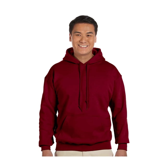 Gildan Men's Rib Knit Pouch Pocket Hooded Sweatshirt, Style G18500