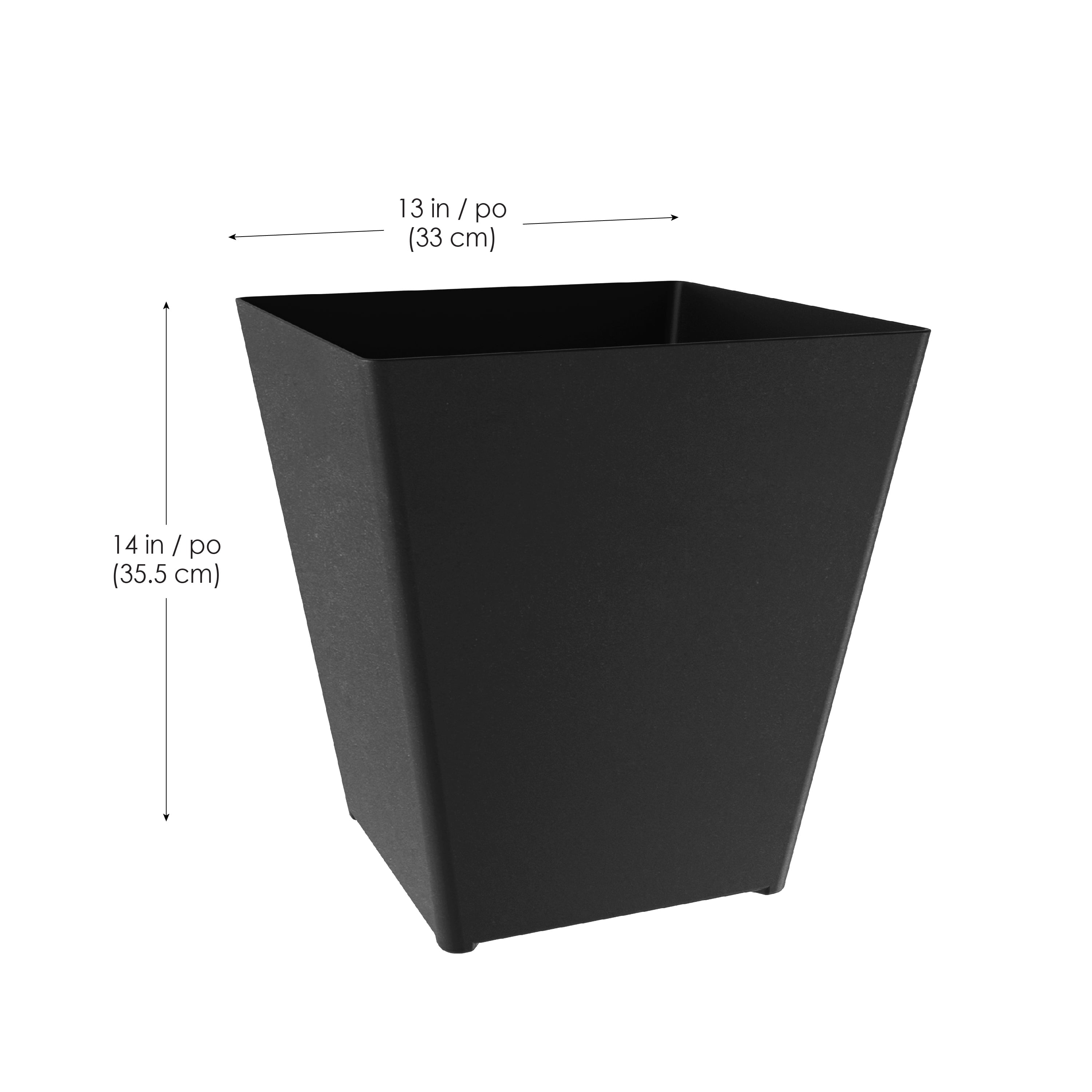 TierraVerde Avondale Smooth Planter Black 14"H