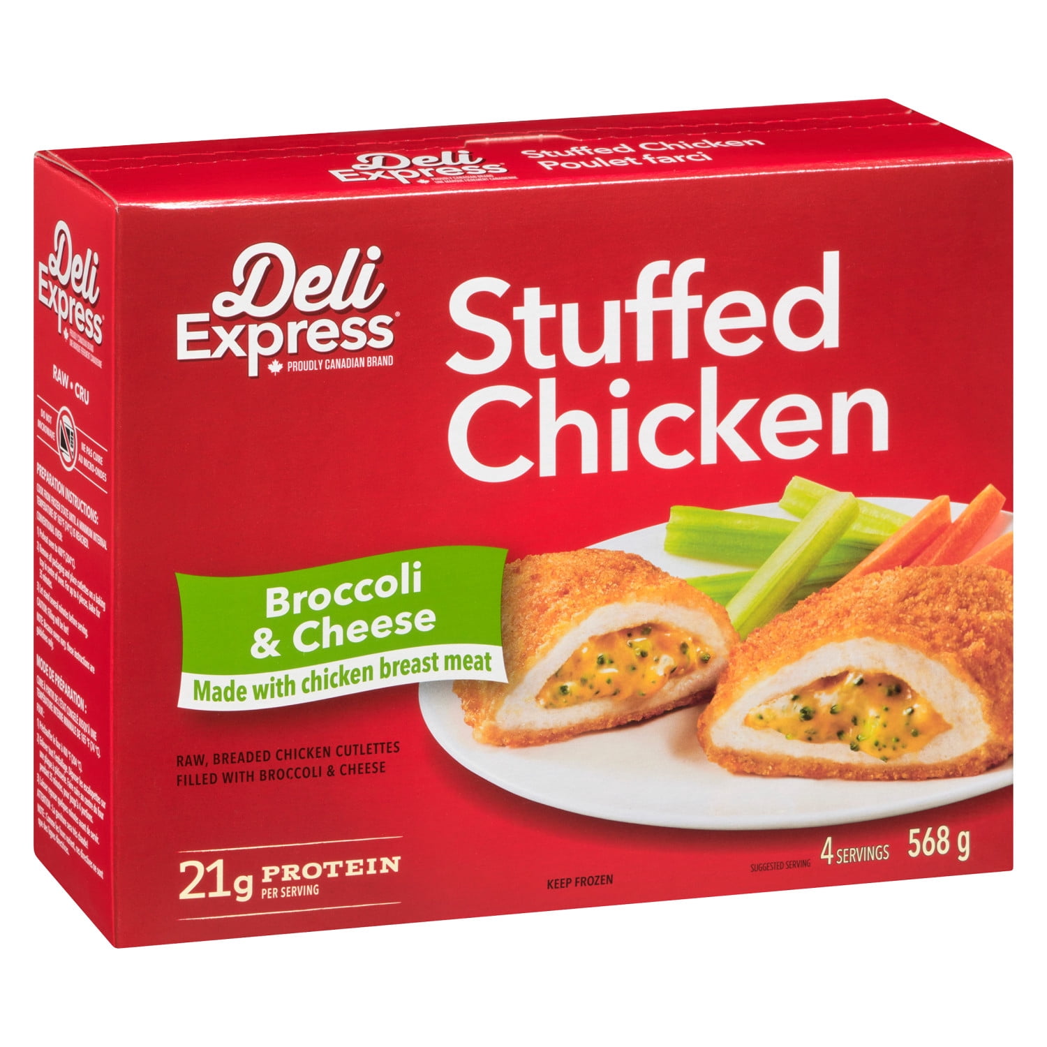 Poulet farci au brocoli et au fromage Deli Express 568g