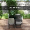 thumbnail image 4 of Outsunny 9 Pieces Wicker Patio Dining Set with 4 Armchairs, 4 Stools, 4 of 10