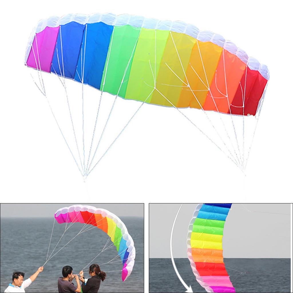 4 M/2 M/7 m, Jouets de Plage Portatifs pour l'Extérieur Parapente Parachute Surf urfing avec