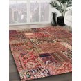 thumbnail image 2 of Ahgly Company Tapis d'Intérieur Rectangulaires Abstraits Brun Rouge Patchwork, 6 Pieds x 9 Pieds, 2 of 6