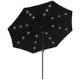 thumbnail image 1 of Outsunny 9ft Solar Patio Umbrella with LED Lights Tilt Canopy, Black, 1 of 10