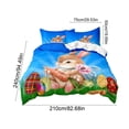 thumbnail image 3 of FcBaudy Easter Festal 3 Piece Bedding Set Cartoons Rabbits And Egg Graphic Patterns 2 Pillowcases And 1 Duvet Cover Good Quality Soft Fabric Home Decor Accents c loth quilt cover, 3 of 6