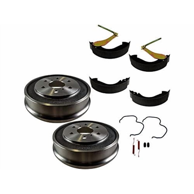Marketplace Auto Parts Rear Brake Drum and Brake Shoe 4 Piece Kit - Compatible with 2005-2008 Chevy Silverado 1500