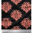 thumbnail image 1 of Soimoi polyester Crepe Fabric Seamless Baroque Damask Print Fabric by Yard 42 Inch Wide, 1 of 3