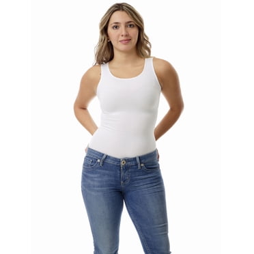 Underworks Womens Ultra Light Cotton Spandex Compression Tank