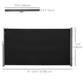 thumbnail image 3 of Outsunny 118" x 71" Retractable Side Awning Folding Privacy Screen Black, 3 of 10