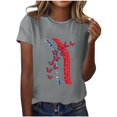thumbnail image 1 of LUOGENLI T-shirts pour Femme pour Femmes T-Shirt pour Femme Col Rond Haut Imprimé T-Shirt pour Femme T-shirts à Manches Courtes pour Femmes T-Shirt Graphique Fête de la Saint-Patrick Gris TTG, 1 of 4