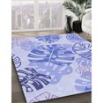 thumbnail image 3 of Ahgly Tapis Rond Lavable en Machine Intérieur Transitionnel Bleu Céleste, 5 Pieds Rond, 3 of 7