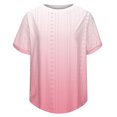 thumbnail image 4 of Plebaso Hauts d'Été pour Femmes T-Shirts à Œillets Mode Décontracté Manches Courtes Blouses Amples Dégradées, 4 of 7