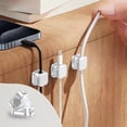 thumbnail image 2 of Magnetic Cable Management Clips (6-Pack) - Adhesive Cord Organizers for Desks/Walls, Residue-Free, 2 of 6