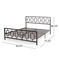 thumbnail image 3 of Claudia Modern Iron King Bed Frame, Hammered Copper, 3 of 8