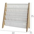 thumbnail image 4 of 3 Sprouts Recycled Fabric Kids Book Rack Storage Bookshelf Organizer in Gingham Beige for Ages 3+, 4 of 5