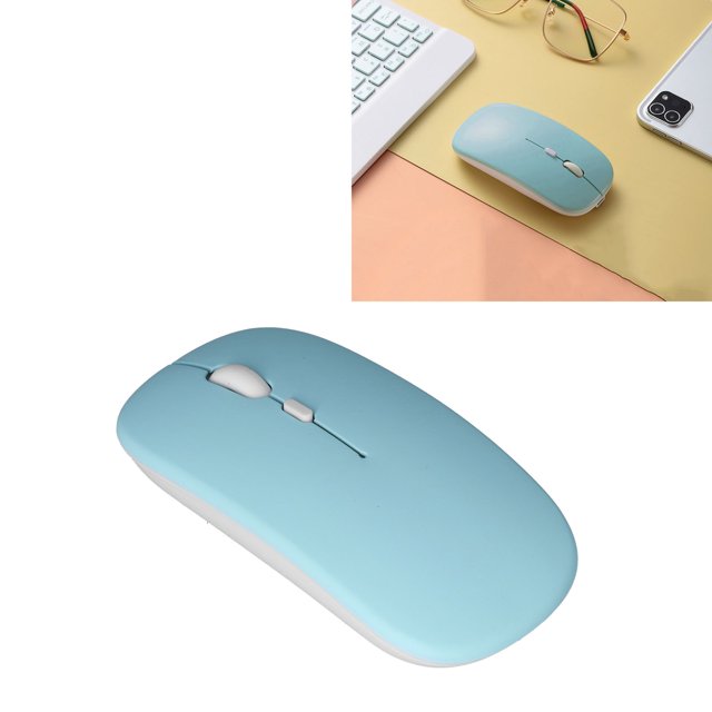 ANGGREK Souris Sans Fil, Rechargeable Silencieuse Double Mode 2.4G Portable Trois Niveaux DPI Réglable Souris Sans Fil pour Hommes pour Ordinateur pour Femmes pour Ordinateur Portable