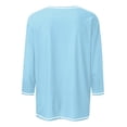 thumbnail image 5 of JIRNDf Chemises pour Femmes Hauts d'Été Tendance Manches Longues Col Rond Drôle Squelette Imprimé Coupe Ajustée T-Shirt Tunique T-Shirt pour Femmes Blouse Décontractée Bleu Ciel G, 5 of 5