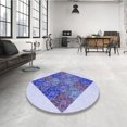thumbnail image 4 of Ahgly Tapis Rectangulaire Lavable en Machine Intérieur Transitionnel Violet Pervenche, 4 Pieds x 6 Pieds, 4 of 7