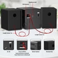 thumbnail image 4 of Home Stereo System with CD Player, FM Radio, Bluetooth, AUX in, USB in, Earphone Jack, Remote Control Included, 30W HiFi Shelf Stereo System, 4 of 8