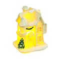 thumbnail image 3 of Christmas Snow House with Light Creative Craft Tabletop Statue for Balcony Garden Decorations, 3 of 4