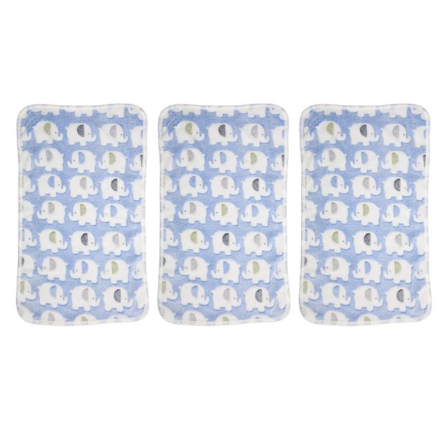 Couverture pour Chat, Couvertures pour Chien Double Face Chaude 3 Pcs Forme d'Éléphant Imprimé pour Maison Bleu TP