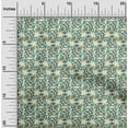 thumbnail image 1 of oneOone Cotton Silk Fabric Leaves & Floral Block Printed Craft Fabric BTY 42 Inch Wide, 1 of 4
