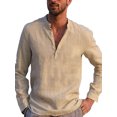 thumbnail image 1 of FOCUSNORM T-Shirt à Manches Longues pour Hommes Coupe Ample Blouse Unie, 1 of 8