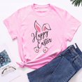 thumbnail image 4 of EGNMCR Chemise de Pâques pour Femmes Imprimé de Pâques T-shirt Col Rond Mode et Confortable Haut à Manches Courtes Col Rond/chemise T-shirt pour Femmes, 4 of 7