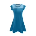 thumbnail image 3 of MIASHUI Girls Summer Casual Party Dress with Ruffle Sleeves and Mesh A-Line Design Featuring Convenient Pockets for Kids Sky Blue,4-5 Years, 3 of 4