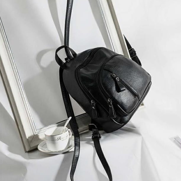 Boovnll Mini Genuine Leather Backpack For Women Convertible 