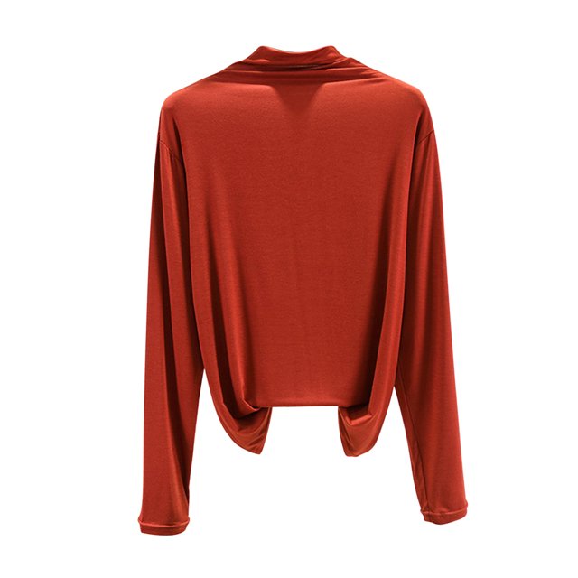 Yuyuzo Women's Long Sleeve Shirts Turtleneck Basic Solid Color Slim Fitted Base Layer Undershirts