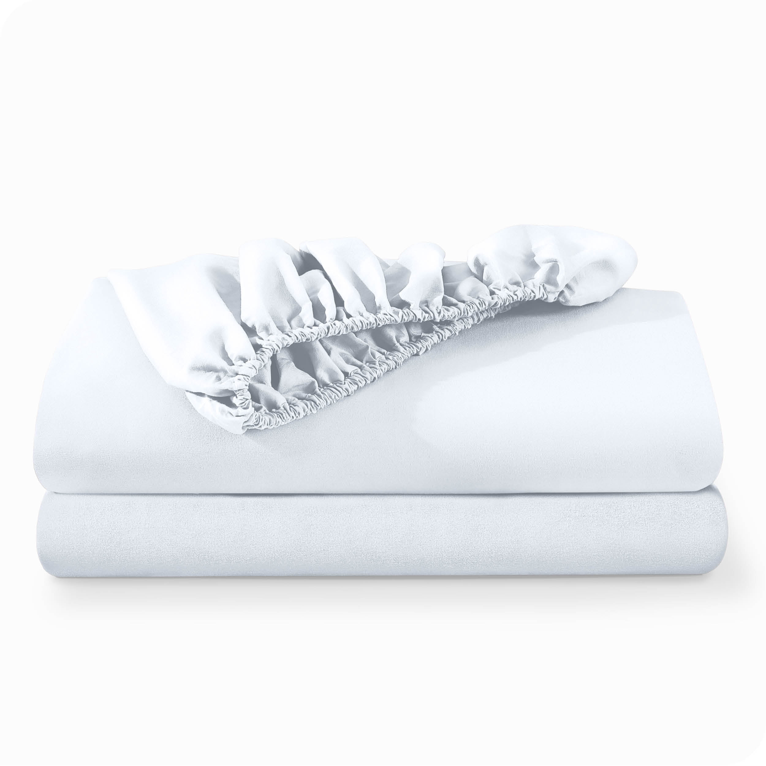 Bare Home 2-Pack Fitted Sheets - Premium 1800 Collection - Ultra-soft - Deep Pocket - Twin, White