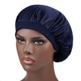 thumbnail image 1 of WIFKLSIIPG Wide Elastic Band Satin Sleep Bonnet Soft Night Sleeping Cap for Women, 1 of 1