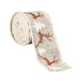 thumbnail image 2 of Christmas Holiday Burlap Ribbon Glitter Burlap printing elk webbing Ribbon with Wired Edge for Craft Projects  DIY  Decoration  Gift Wrap, 2 of 5