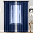 thumbnail image 1 of mtvxesu Solid Color Semi Sheer Polyester Gauze Curtains with Rod Pocket Design, Light Filtering, 39.37 X 51.18 Inches, for Living Room or Bedroom, 1 Panel, 1 of 6