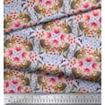 thumbnail image 3 of Soimoi Rayon Fabric Floral,Hummingbird & Squirrel Animal Decor Fabric Printed Yard 42 Inch Wide, 3 of 3