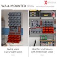 thumbnail image 4 of DURHAND 44pcs Wall Mounted Tool Organizer Storage Bin Garage Workshop Red, 4 of 10