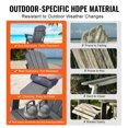 thumbnail image 3 of KFFKFF Adirondack Chair Set of 2, Durable Plastic, Foldable for Easy Storage, Outdoor Patio Chair with Cup Holder, Comfortable Arm Rests, Ideal for Garden and Backyard Use - Gray, 3 of 9