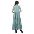 thumbnail image 4 of Moomaya Robe d'Été Longue Imprimée pour Femmes en Rayonne Sans Manches, 4 of 4
