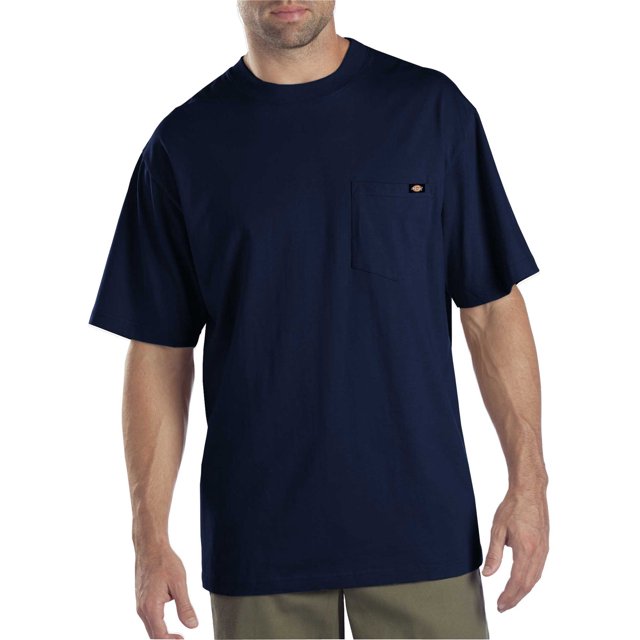 Dickies Mens 2-Pack Pocket T-Shirts, M, Dark Navy