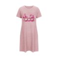 thumbnail image 5 of Pyjama en Coton pour Femmes, Chemises de Nuit pour Femmes, Doux, Confortable, Léger, Manches Courtes, Robe de Nuit Confortable pour Dames, Robe de Nuit à Imprimé Cœur, Robes pour Femmes, Tenue de Nuit, Robe S, 5 of 5