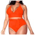 thumbnail image 1 of Pisexur Womens Plus Size Bikini High Waisted Swimsuits Two Piece Bathing Suits Tummy Control Swimwear, 1 of 5