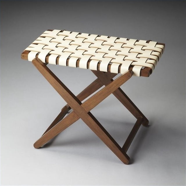 Beaumont Lane Birch Wood White Luggage Rack 24" Unassembled