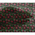 thumbnail image 4 of oneOone Viscose Chiffon Fabric Leaves & Floral Block Printed Fabric 1 Yard 42 Inch Wide, 4 of 4