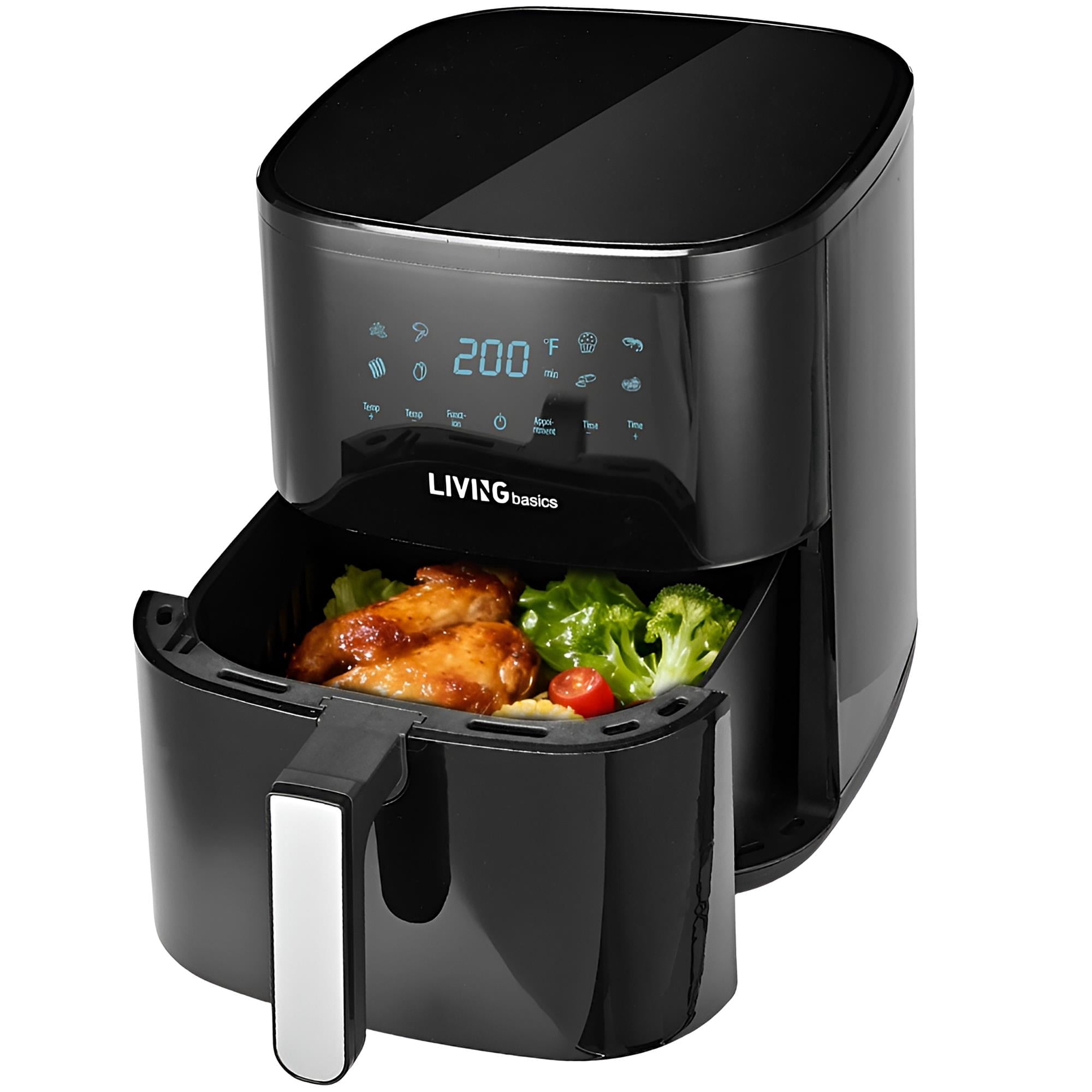 6.9QT Air Fryer, Oil Free Airfryer with 8 Presets, Touchscreen Controls with Timer and Adjustable Temperature 175℉-400℉, Auto Shut-off, Overheat Protection and Non-Stick Basket, 1500W