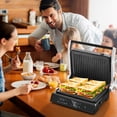 thumbnail image 4 of Costway Electric Panini Press Grill Sandwich Maker with LED Display & Removable Drip Tray, 4 of 10