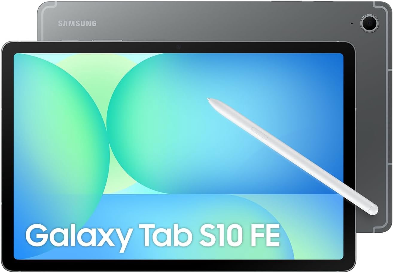 Restored Samsung Galaxy Tab S10 FE 10.9" 128GB Wi-Fi Android Tablet – Grey – Exynos 1580, S Pen Included, IP68 - Refurbished Good
